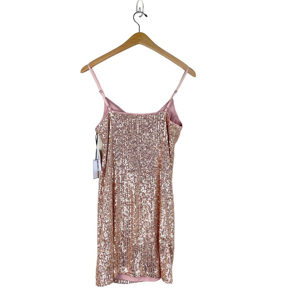 1.STATE Rose Sequin Slip Mini Dress V-Neck Party Cocktail Size 6 NWT - Picture 5 of 11